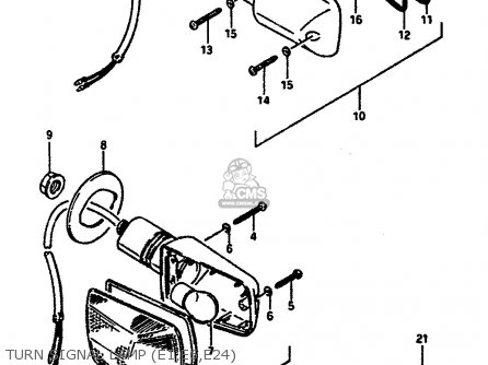 TURN SIGNAL LAMP (E1,E6,E24) - GSXR1100 1987 (H) (E01 E02 4 6 15 16 17 18 21 22 24 25 34 39 53)