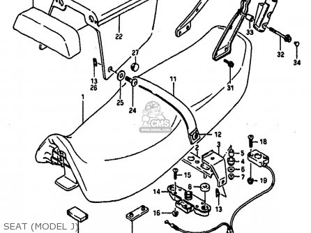 SEAT (MODEL J) - GSXR1100 1987 (H) (E01 E02 4 6 15 16 17 18 21 22 24 25 34 39 53)