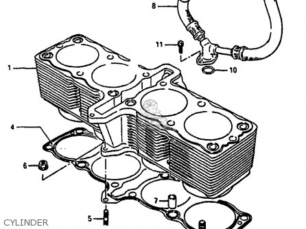 CYLINDER - GSXR1100 1987 (H) (E01 E02 4 6 15 16 17 18 21 22 24 25 34 39 53)