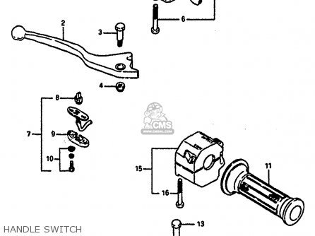 HANDLE SWITCH - GSXR1100 1987 (H) (E01 E02 4 6 15 16 17 18 21 22 24 25 34 39 53)