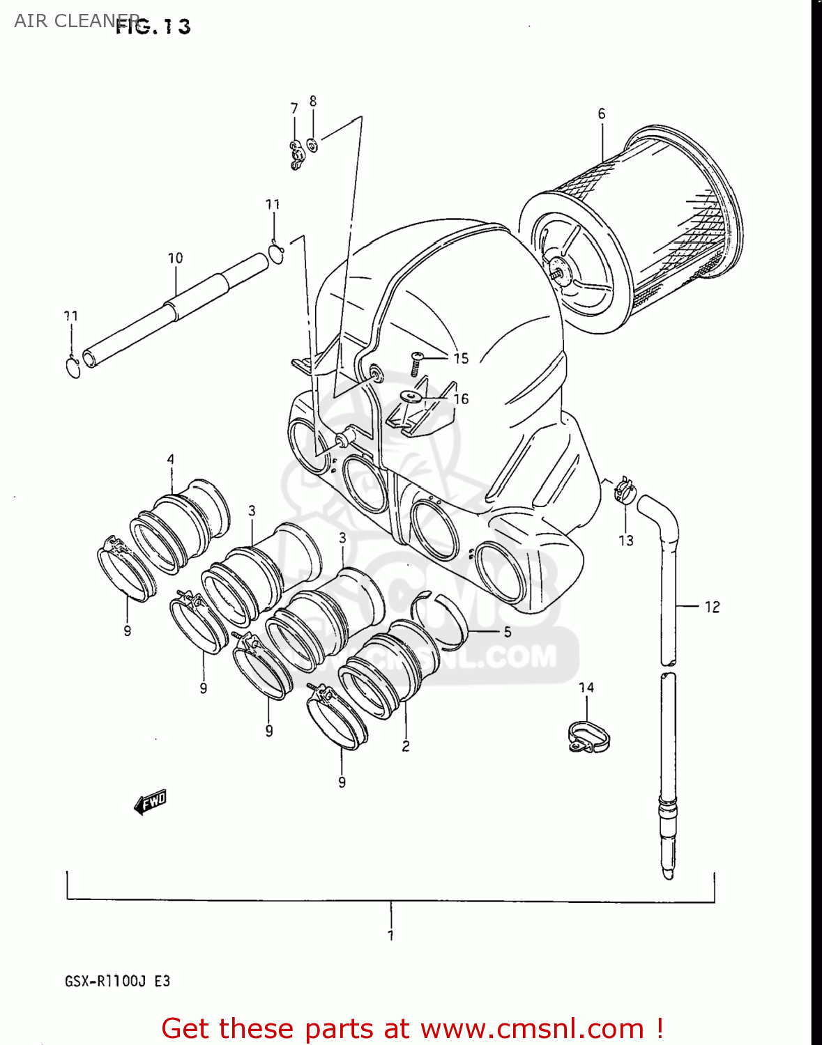 AIR CLEANER GSXR1100 1987 (H) USA (E03)
