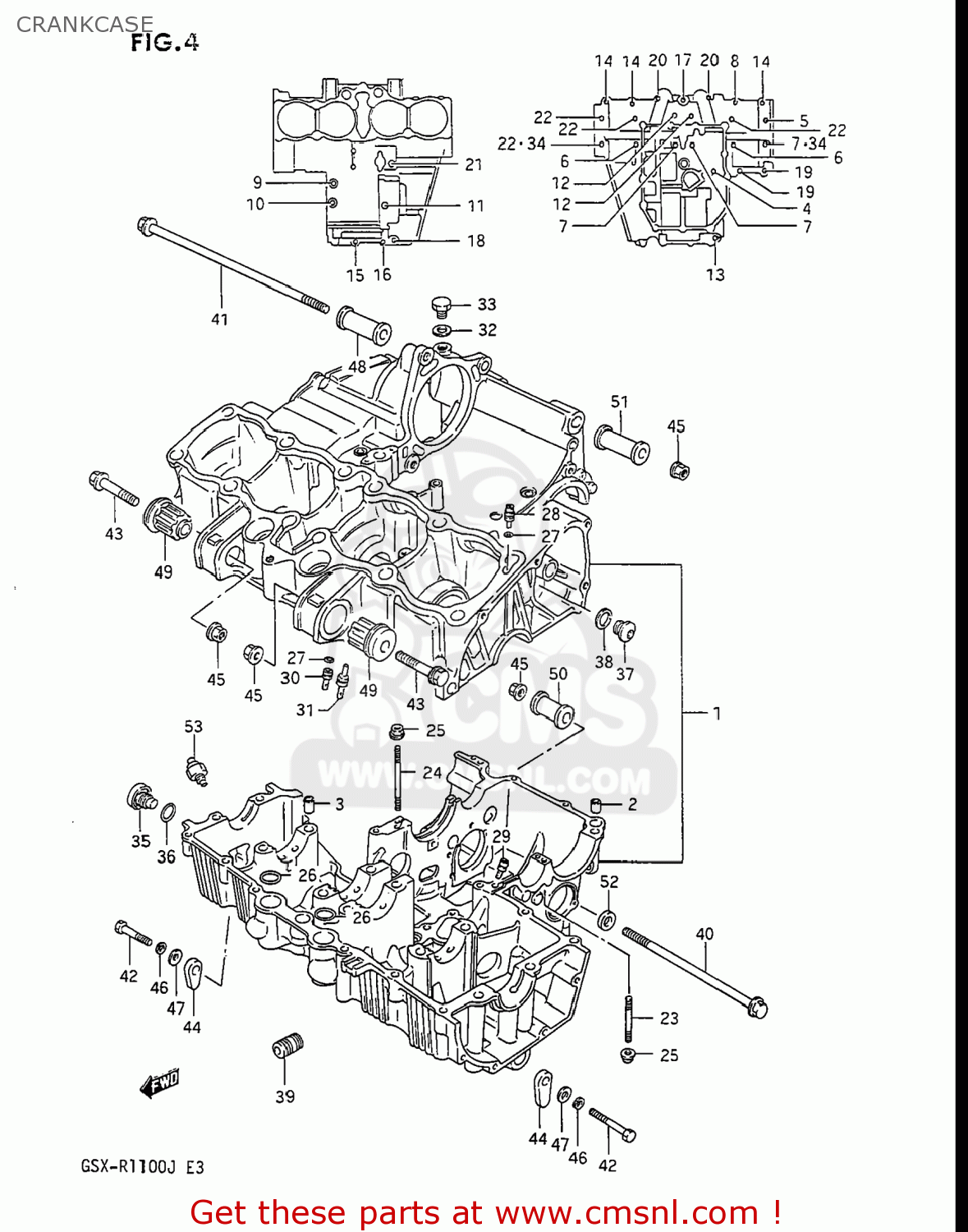 CRANKCASE GSXR1100 1987 (H) USA (E03)