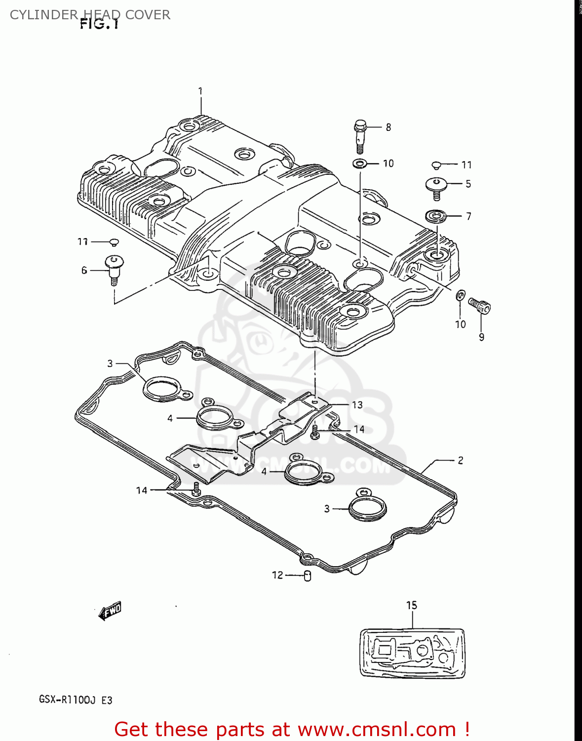 CYLINDER HEAD COVER GSXR1100 1987 (H) USA (E03)