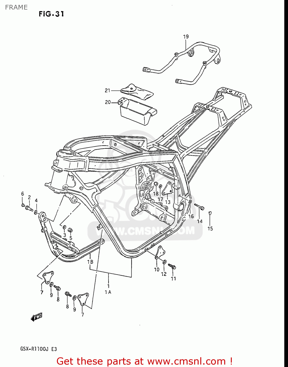 FRAME GSXR1100 1987 (H) USA (E03)