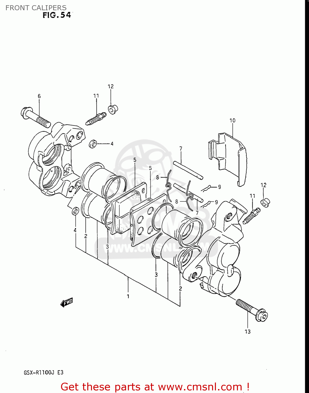 FRONT CALIPERS GSXR1100 1987 (H) USA (E03)