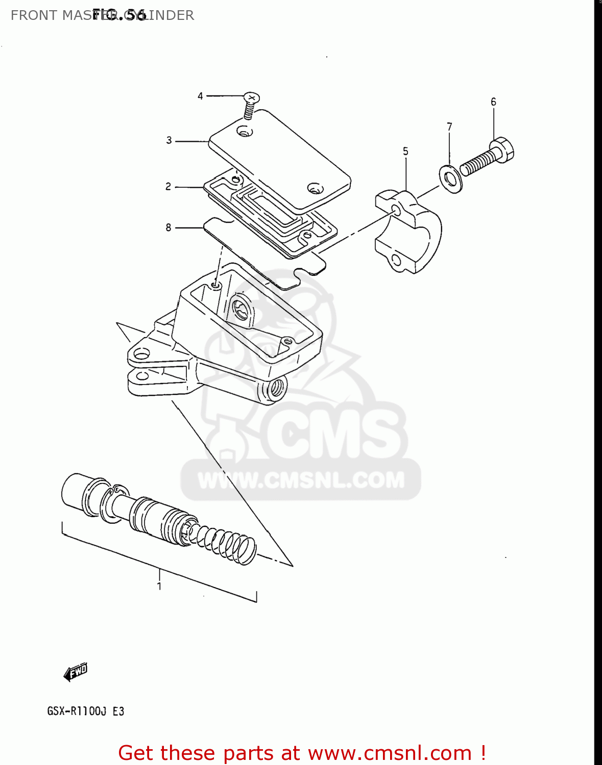 FRONT MASTER CYLINDER GSXR1100 1987 (H) USA (E03)