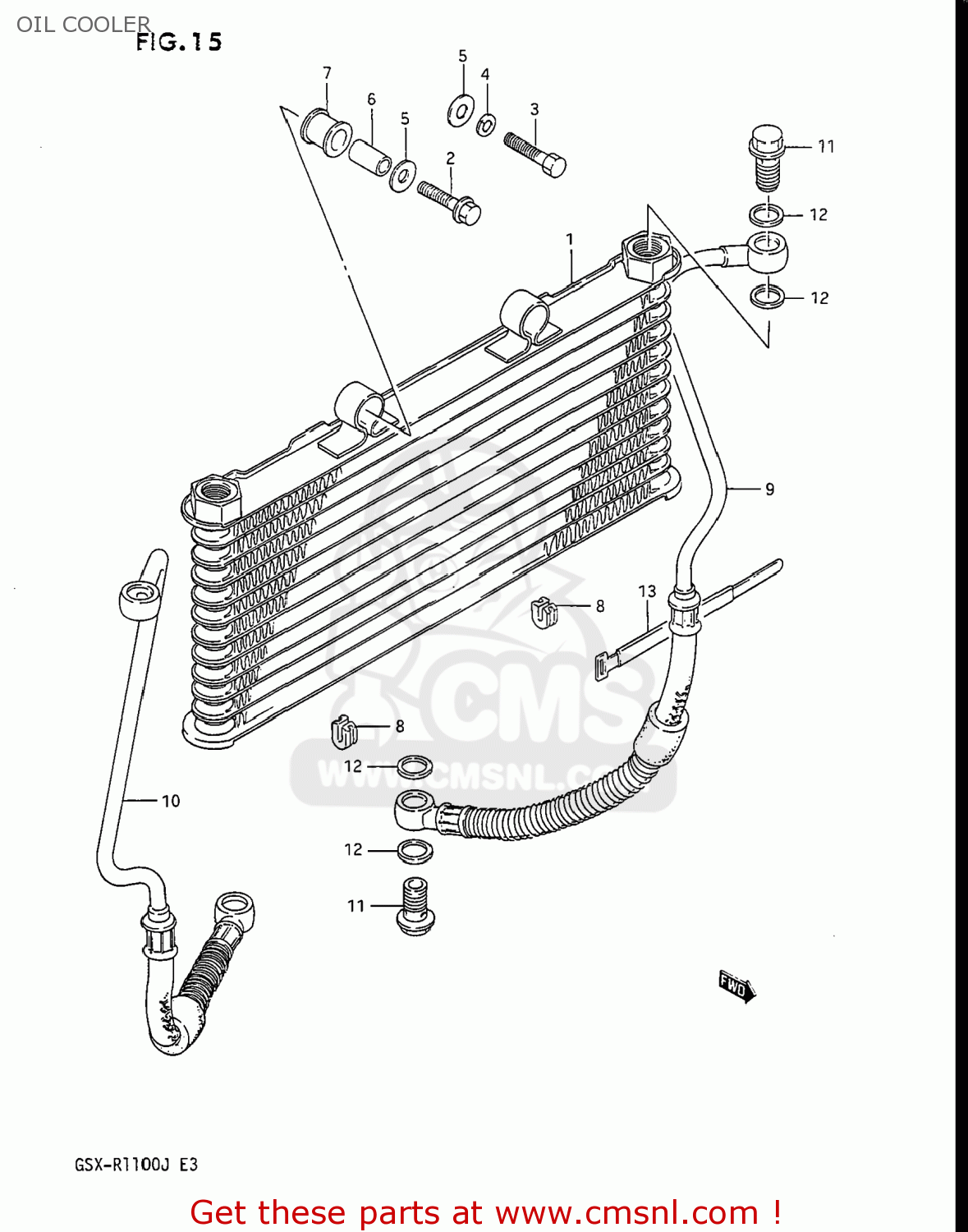 OIL COOLER GSXR1100 1987 (H) USA (E03)