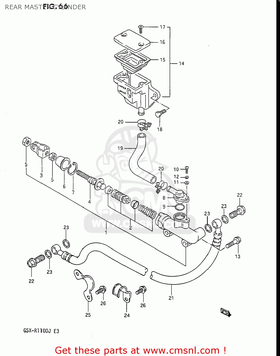 REAR MASTER CYLINDER GSXR1100 1987 (H) USA (E03)