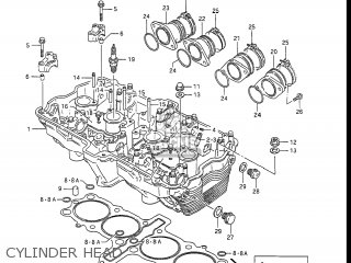 CYLINDER HEAD - GSXR1100 1987 (H) USA (E03)
