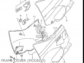 FRAME COVER (MODEL J) - GSXR1100 1987 (H) USA (E03)