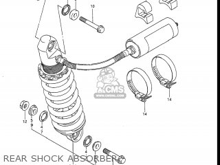 REAR SHOCK ABSORBER - GSXR1100 1987 (H) USA (E03)
