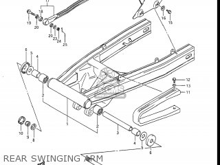 REAR SWINGING ARM - GSXR1100 1987 (H) USA (E03)