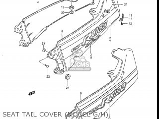 SEAT TAIL COVER (MODEL G/H) - GSXR1100 1987 (H) USA (E03)