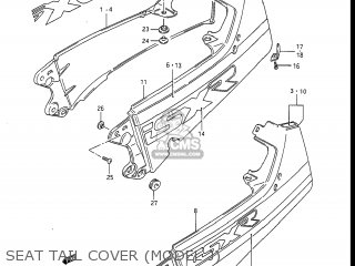 SEAT TAIL COVER (MODEL J) - GSXR1100 1987 (H) USA (E03)