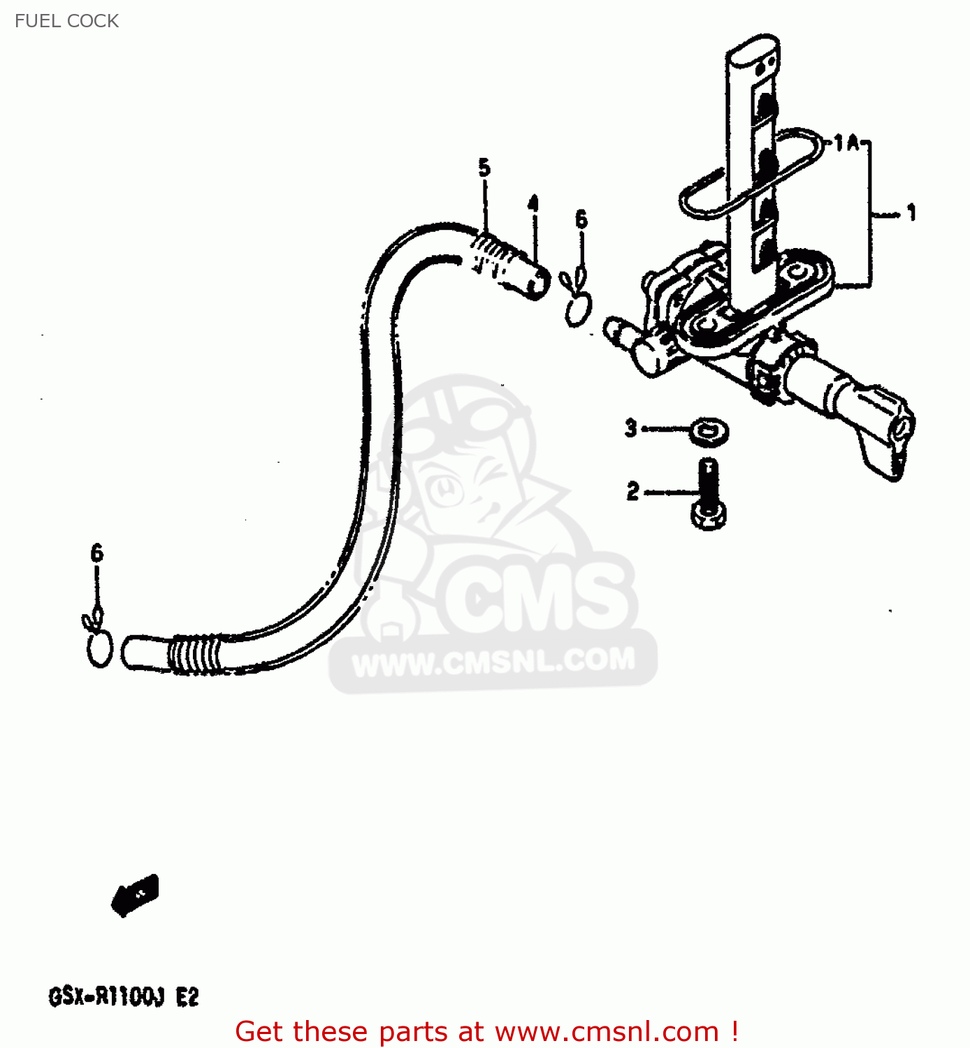 FUEL COCK GSXR1100 1988 (J) (E02 E04 E06 15 16 17 18 21 22 24 25 34 39 53)