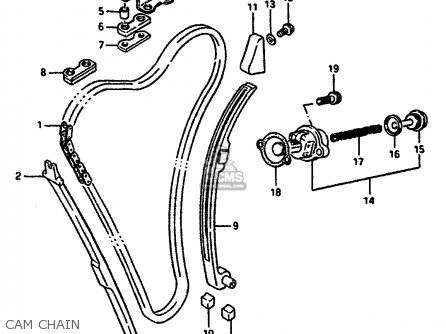 CAM CHAIN - GSXR1100 1988 (J) (E02 E04 E06 15 16 17 18 21 22 24 25 34 39 53)