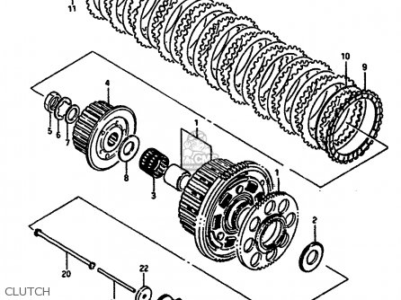 CLUTCH - GSXR1100 1988 (J) (E02 E04 E06 15 16 17 18 21 22 24 25 34 39 53)