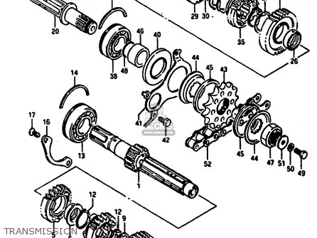 TRANSMISSION - GSXR1100 1988 (J) (E02 E04 E06 15 16 17 18 21 22 24 25 34 39 53)