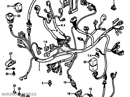 WIRING HARNESS - GSXR1100 1988 (J) (E02 E04 E06 15 16 17 18 21 22 24 25 34 39 53)