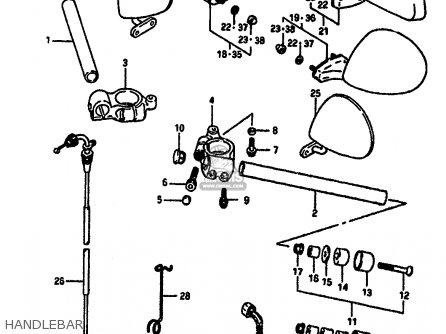 HANDLEBAR - GSXR1100 1988 (J) (E02 E04 E06 15 16 17 18 21 22 24 25 34 39 53)