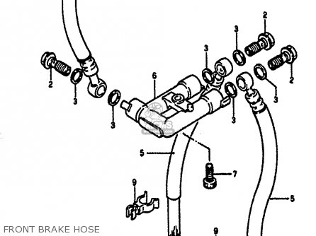 FRONT BRAKE HOSE - GSXR1100 1988 (J) (E02 E04 E06 15 16 17 18 21 22 24 25 34 39 53)