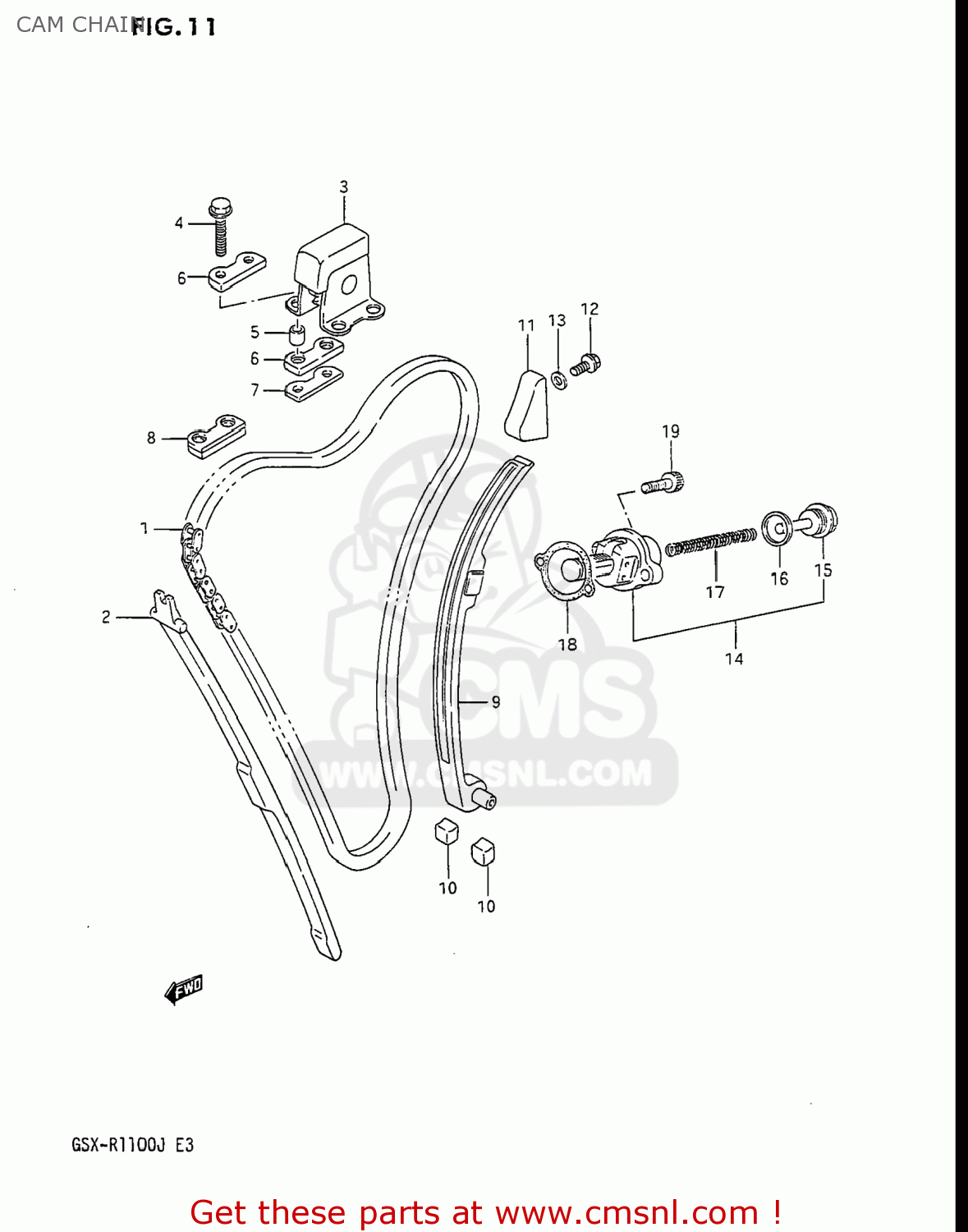 CAM CHAIN GSXR1100 1988 (J) USA (E03)