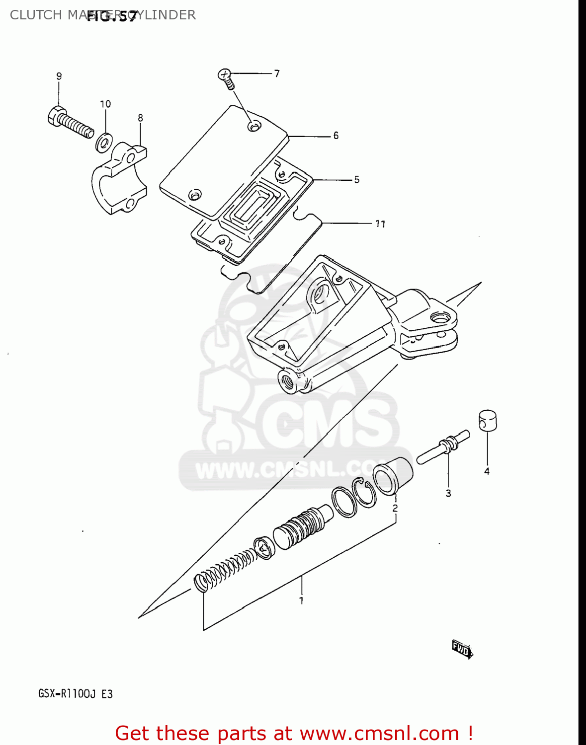 CLUTCH MASTER CYLINDER GSXR1100 1988 (J) USA (E03)