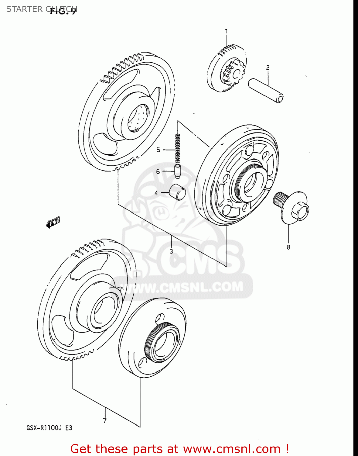 STARTER CLUTCH GSXR1100 1988 (J) USA (E03)