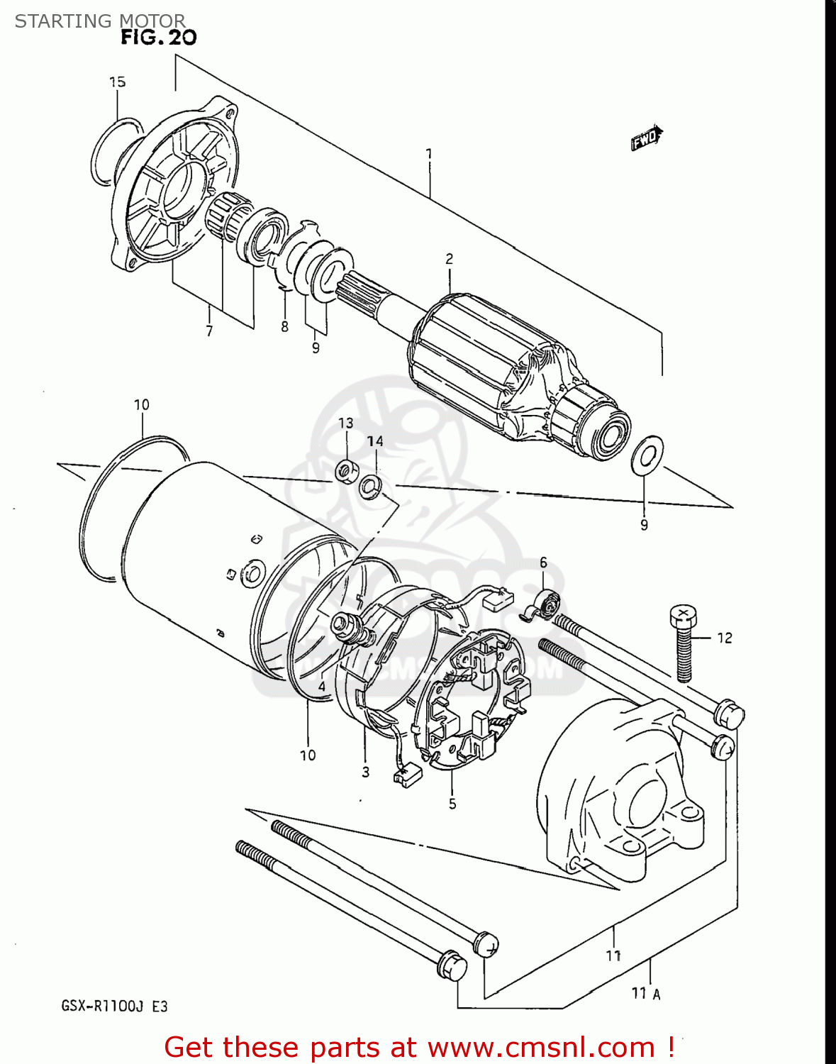 STARTING MOTOR GSXR1100 1988 (J) USA (E03)