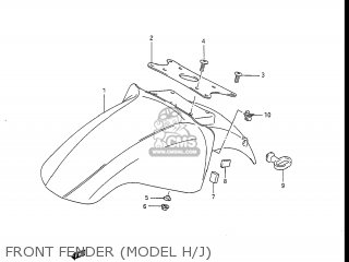 FRONT FENDER (MODEL H/J) - GSXR1100 1988 (J) USA (E03)