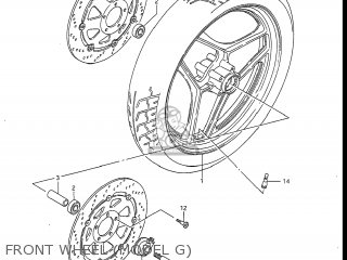 FRONT WHEEL (MODEL G) - GSXR1100 1988 (J) USA (E03)