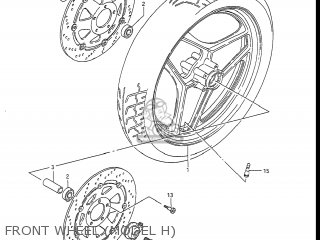 FRONT WHEEL (MODEL H) - GSXR1100 1988 (J) USA (E03)