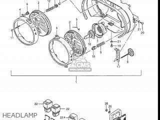 HEADLAMP - GSXR1100 1988 (J) USA (E03)