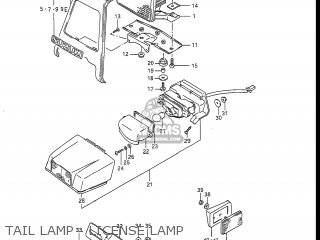 TAIL LAMP - LICENSE LAMP - GSXR1100 1988 (J) USA (E03)