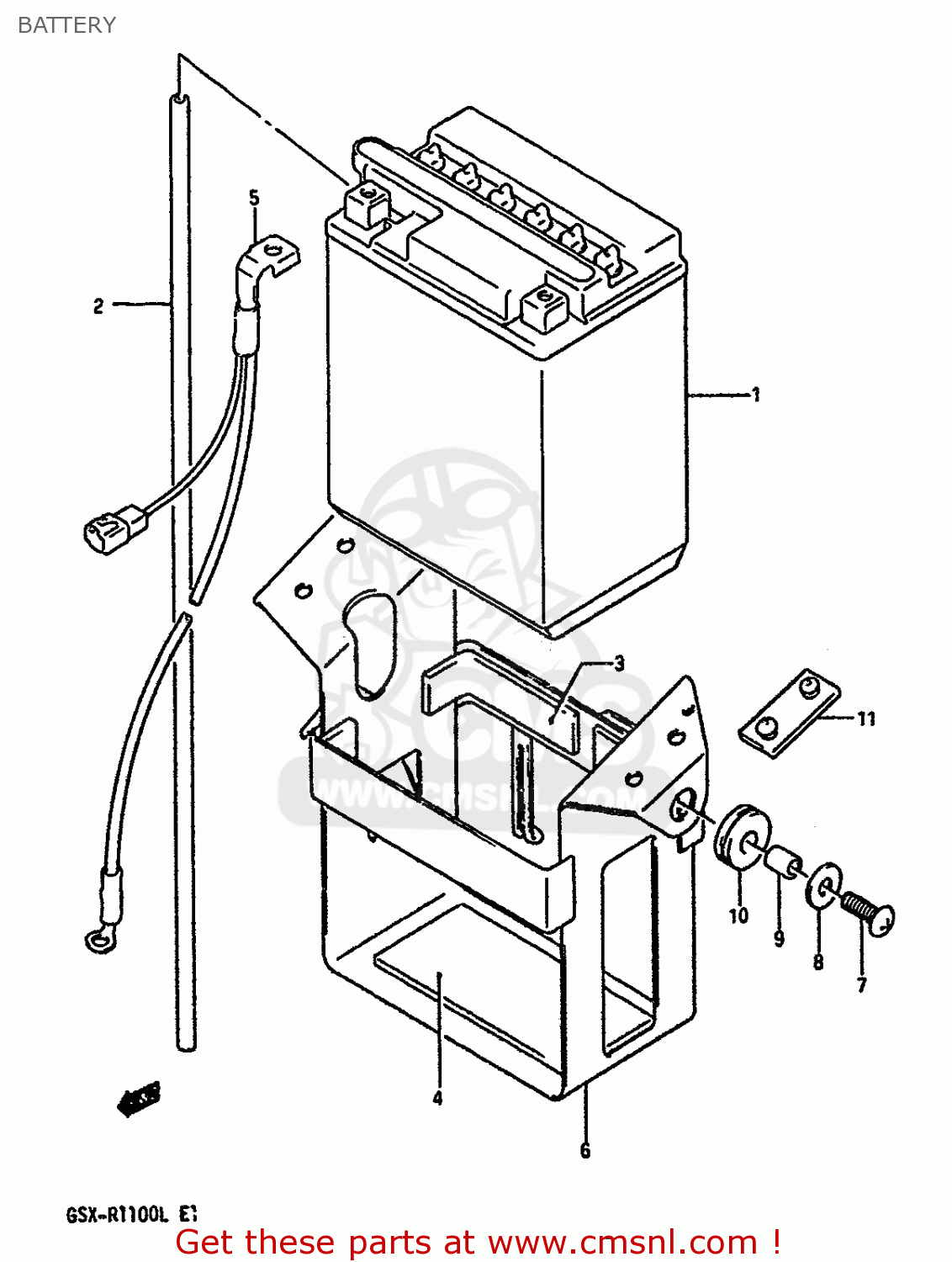 BATTERY GSXR1100 1989 (K) (E01 E02 E04 15 16 17 18 21 22 24 25 34 39 53)