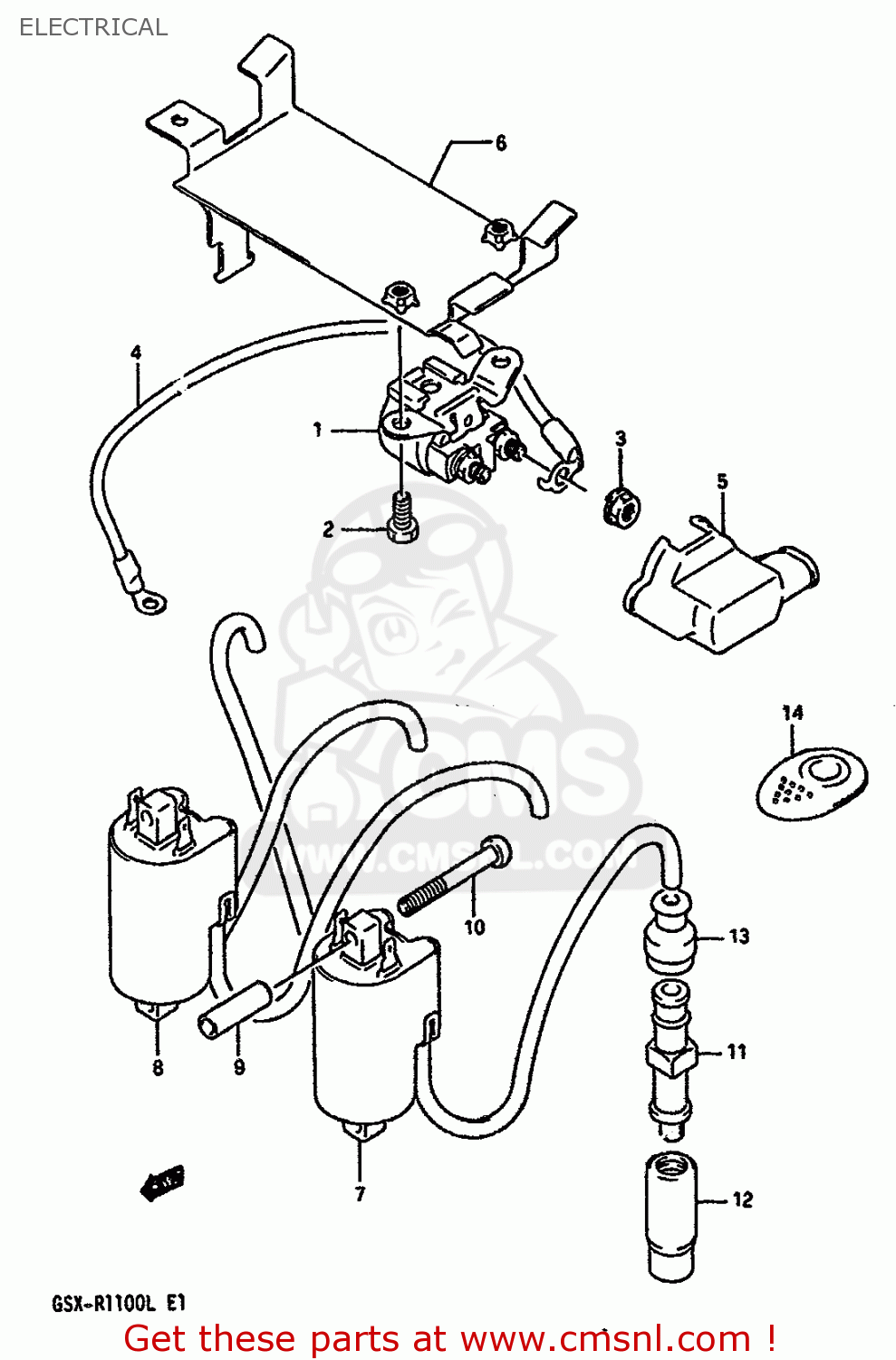 ELECTRICAL GSXR1100 1989 (K) (E01 E02 E04 15 16 17 18 21 22 24 25 34 39 53)