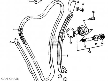 CAM CHAIN - GSXR1100 1989 (K) (E01 E02 E04 15 16 17 18 21 22 24 25 34 39 53)
