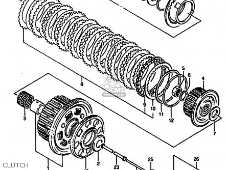 CLUTCH - GSXR1100 1989 (K) (E01 E02 E04 15 16 17 18 21 22 24 25 34 39 53)