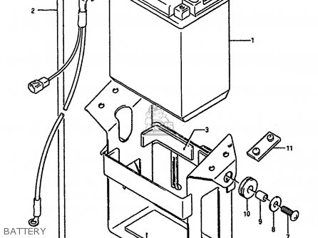 BATTERY - GSXR1100 1989 (K) (E01 E02 E04 15 16 17 18 21 22 24 25 34 39 53)