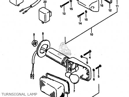 TURNSIGNAL LAMP - GSXR1100 1989 (K) (E01 E02 E04 15 16 17 18 21 22 24 25 34 39 53)