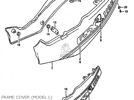 FRAME COVER (MODEL L) - GSXR1100 1989 (K) (E01 E02 E04 15 16 17 18 21 22 24 25 34 39 53)