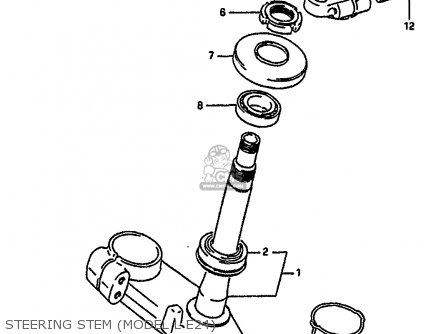 STEERING STEM (MODEL L E24) - GSXR1100 1989 (K) (E01 E02 E04 15 16 17 18 21 22 24 25 34 39 53)