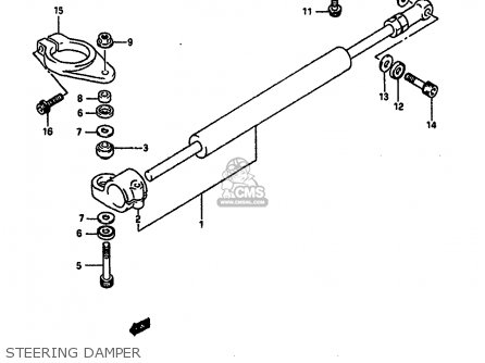STEERING DAMPER - GSXR1100 1989 (K) (E01 E02 E04 15 16 17 18 21 22 24 25 34 39 53)