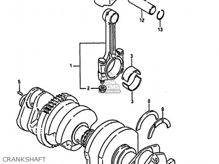 CRANKSHAFT - GSXR1100 1989 (K) (E01 E02 E04 15 16 17 18 21 22 24 25 34 39 53)