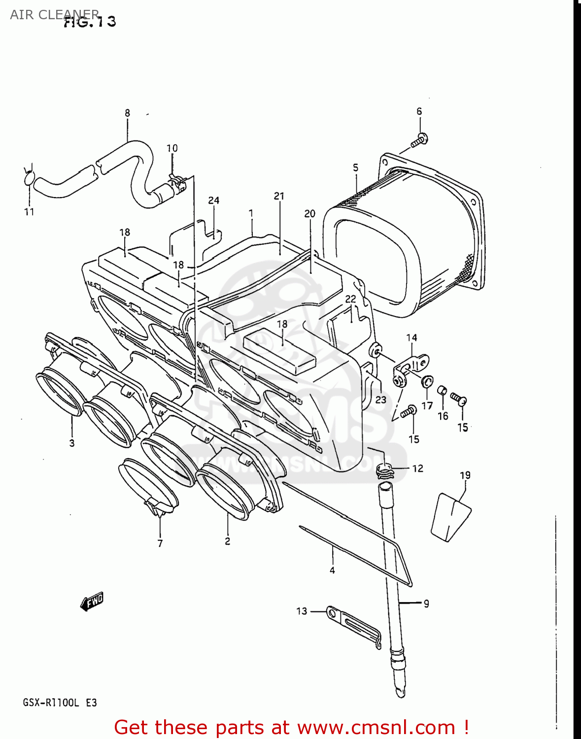 AIR CLEANER GSXR1100 1989 (K) USA (E03)