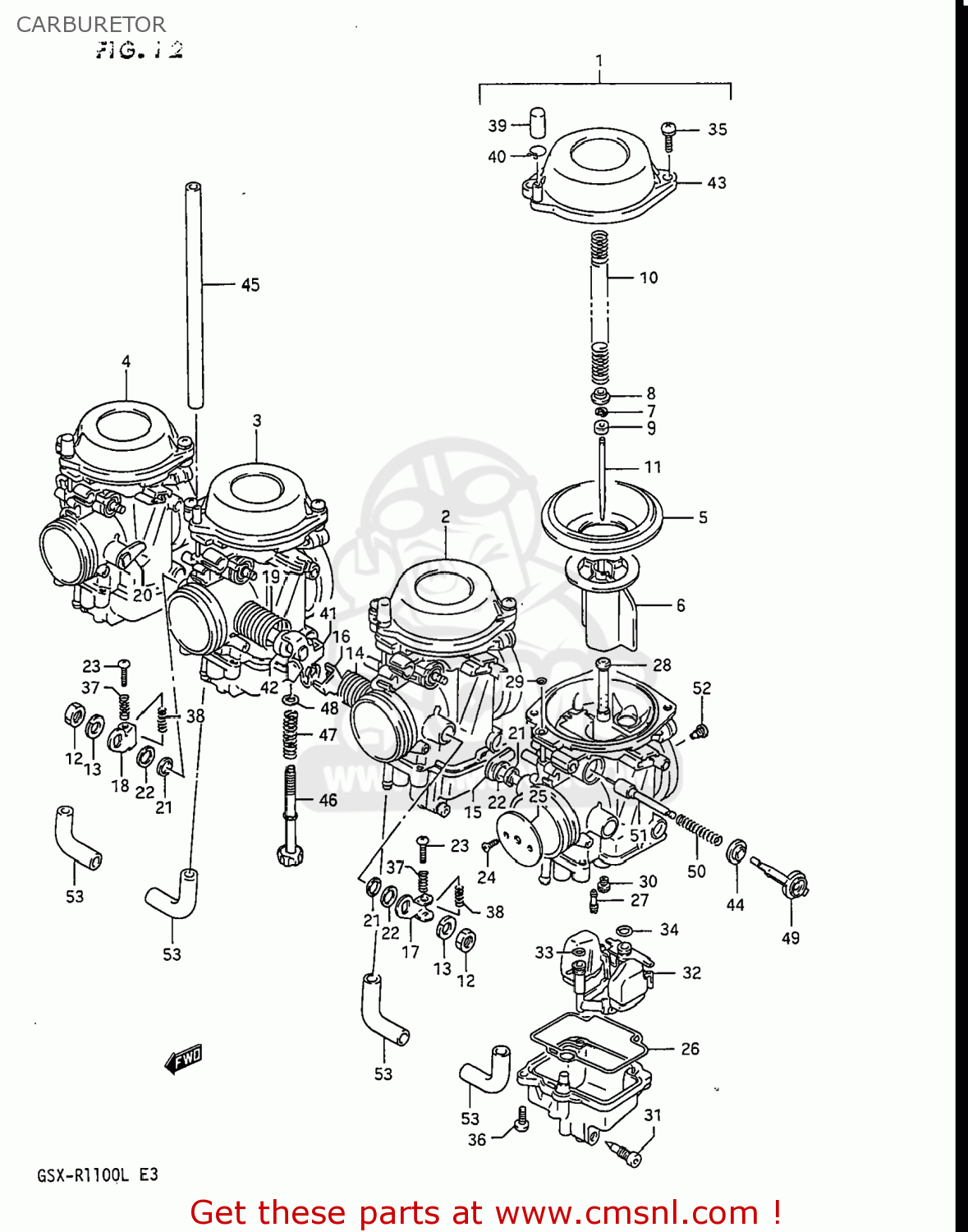 CARBURETOR GSXR1100 1989 (K) USA (E03)