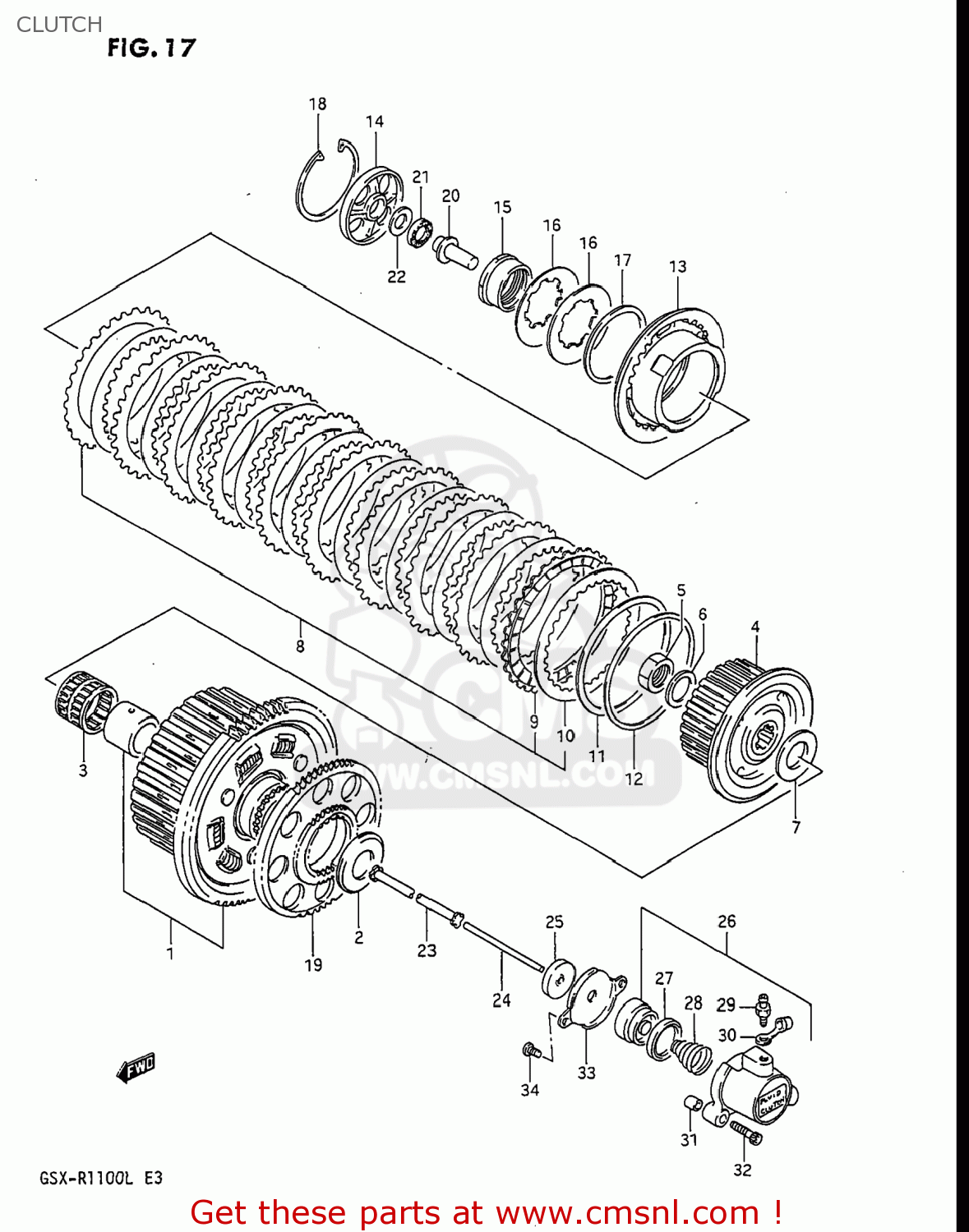 CLUTCH GSXR1100 1989 (K) USA (E03)