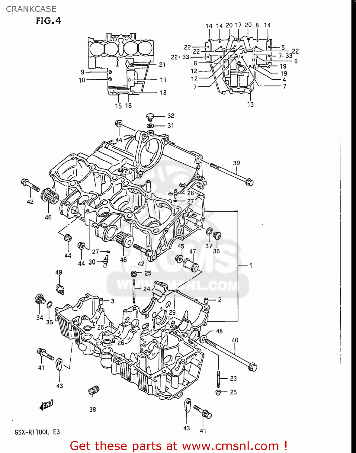 CRANKCASE GSXR1100 1989 (K) USA (E03)