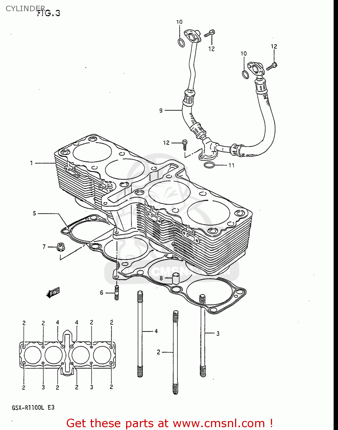 CYLINDER GSXR1100 1989 (K) USA (E03)