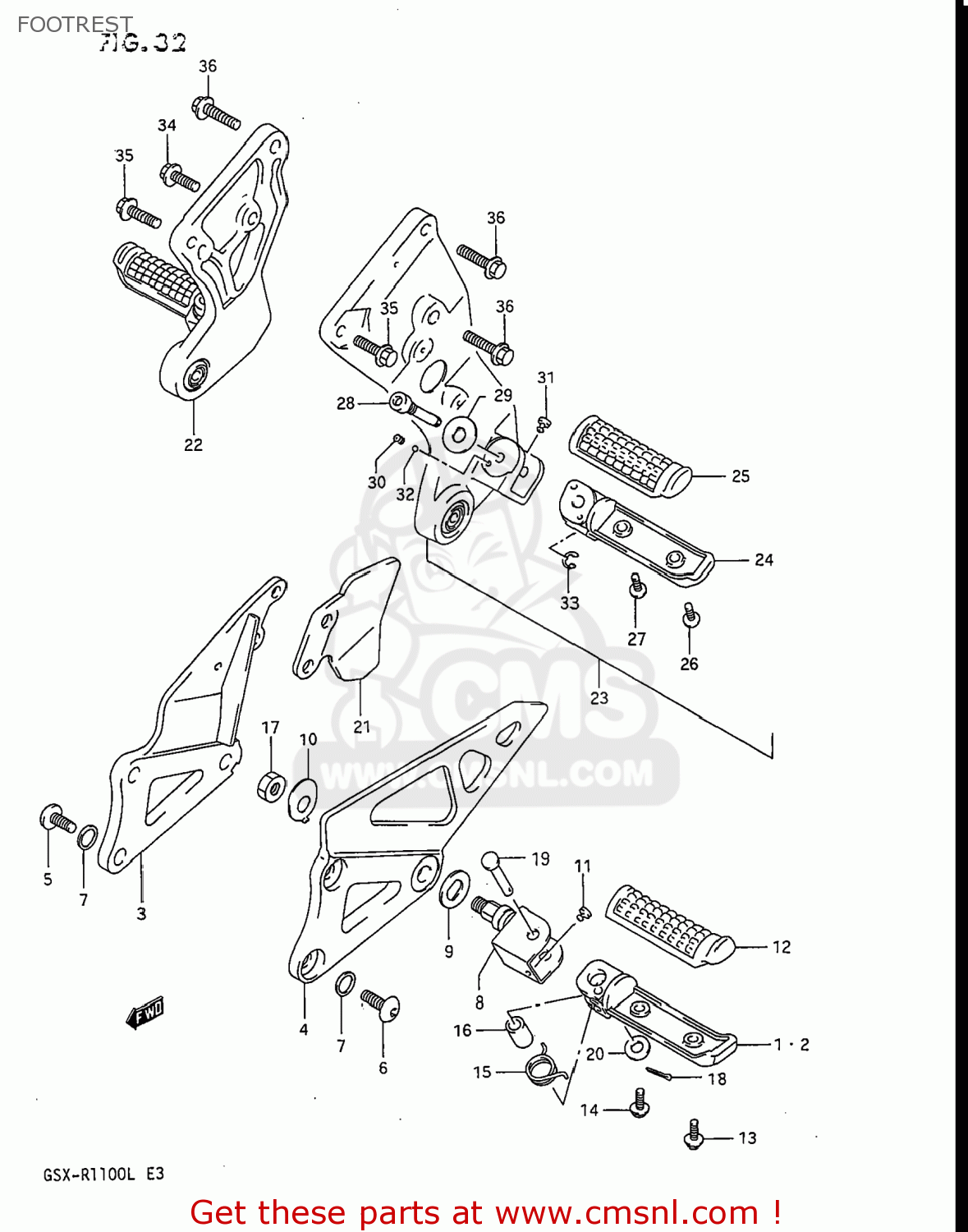 FOOTREST GSXR1100 1989 (K) USA (E03)
